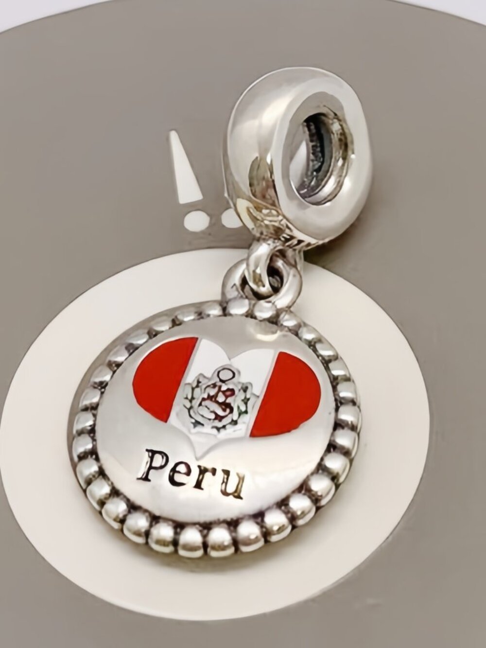 Pandora Peru Flag Exclusive Dangle Charm Pendant /Exclusive Enamel Dangle Charm